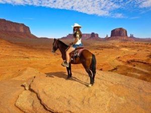 Iconic tourist shot at Monument Valley